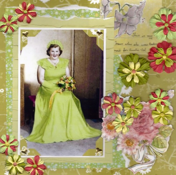 my Late mum as a bridesmaid for aunty Val ( her sister)